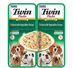 Churu Dog Twin Packs Chick&amp;Veg. in Broth 2x40g