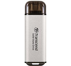 TRANSCEND Extern SSD ESD300S 2TB, External SSD, USB 10Gbps, Type C, stbrn (TS2TESD300S)