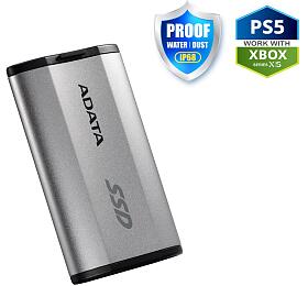 A-Data ADATA External SSD 2TB SD810 USB 3.2 USB-C, Stbrn (SD810-2000G-CSG)