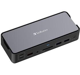 Verbatim USB-C Pro Docking Station CDS-15, 15port: USB-A,USB-C, HDMI, DP, Audio, SD+microSD, RJ45 (32171)