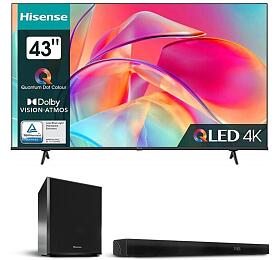 SET UHD QLED TV Hisense 43E7KQ + Soundbar Hisense U3120G