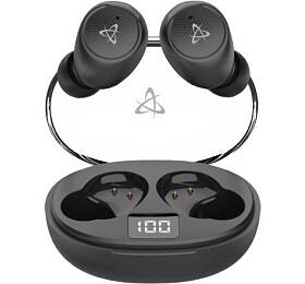 Bezdrtov sluchtka s dobjecm boxem SBOX EB-TWS115-B, ern