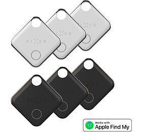 Smart tracker FIXED Tag s podporou Find My, 6 ks, 3x ern + 3x bl