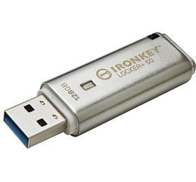 KINGSTON 256GB IronKey Locker Plus 50 AES Encryption, USBtoCloud (IKLP50/256GB)