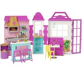 Teddies Barbie restaurace s doplky plast v krabici 46x32x14cm