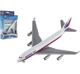 Dromader Letadlo Welly Boeing 747 plast/kov 15cm v krabice 13x21x4,5cm