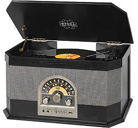 Gramofon Trevi, TT 1040 BT/BK, retro, Bluetooth, AM/FM rdio, AUX-IN, 33 / 45 / 78 ot./min., 230V~50hz