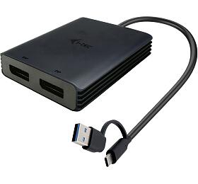 I-TEC USB-A/USB-C Dual 4K DP Video Adapter (CADUAL4KDP)