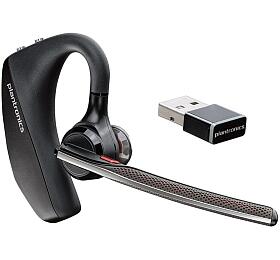 HP Voyager 5200 UC, bluetooth v4.1 headset na jedno ucho s hkem, pouzdrem a BT adaptrem (7K2F3AA)