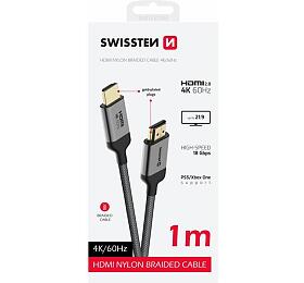 SWISSTEN KABEL HDMI NA HDMI 4K 60Hz 1,0 M NYLON