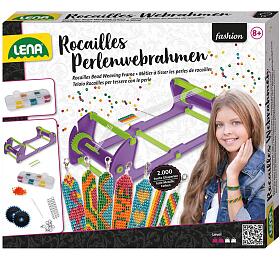 Lena Perlikov tkalcovsk korlkov stav plast na nramky+2000ks korlk s doplky v krabici 28x24x5,5cm