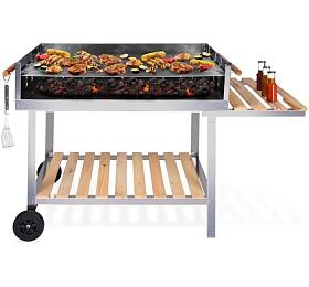 BBQ COLLECTION Gril na devn uhl nerez 98 x 56 cm ED-286634