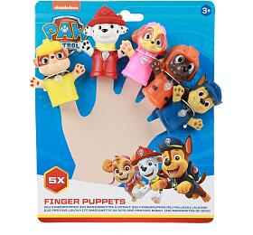 Teddies Masek prstov 5ks Tlapkov patrola/Paw patrol guma 6cm na kart 16,5x20cm