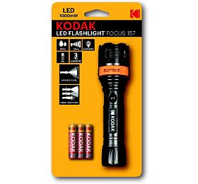 Kodak svtilna LED Focus 157 Flashlight, 60 Lumen + 3x AAA Extra Heavy Duty