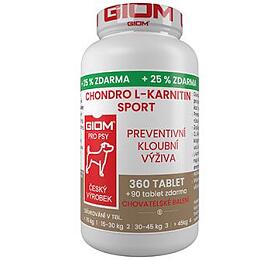 Giom S pes Chondro L-karnitin SPORT 360 tbl+25% zdarma