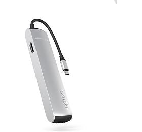 Epico Hub slim USB-C 6v1 8K stbrn