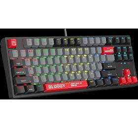 A4tech Bloody S87 mechanick hern klvesnice TKL,RGB Podsvcen, Red Switch, USB, CZ, ern/erven (S87-ER-TKL)