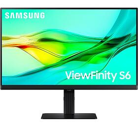 Samsung ViewFinity S6 (S60UD) 24&quot; IPS LED 2560x1440 Mega DCR 5ms 350cd HDMI DP USB-C(90W) PIVOT cierny 100Hz (LS24D600UAUXEN)