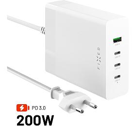 Sov GaN nabjeka FIXED Charging Station s 3xUSB-C a USB vstupem, podpora PD 3.0, 200W, bl