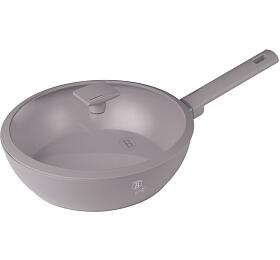 BERLINGERHAUS Pnev WOK s titanovm povrchem a poklic 28 cm Taupe Collection BH-8094