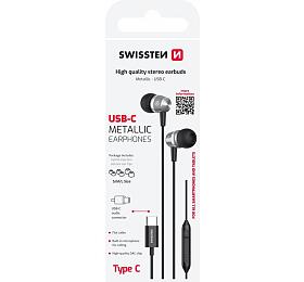 USB-C SLUCHÁTKA SWISSTEN METALLIC ČERNÁ