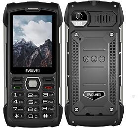 EVOLVEO StrongPhone H1, vodotsn odoln Dual SIM telefon, ern-stbrn (SGP-H1-BS)