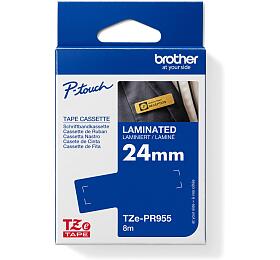Brother TZE-PR955 stříbrná / bílá (24mm) (TZEPR955)