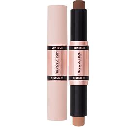 Korektor Makeup Revolution London Contour Double Ended Contour Stick, 4,3 ml, odstn Dark