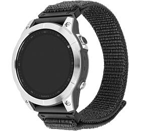 Nylonov emnek FIXED Nylon Sporty Strap pro Garmin QuickFit 26mm, tmav ed