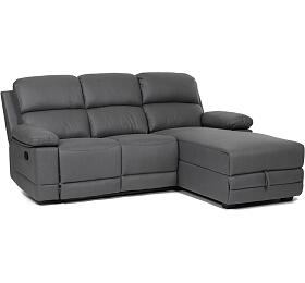 Rohov relaxan pohovka, prav roh, potah ed ltka v dekoru vintage ke Autronic (ASD-4213P GREY)
