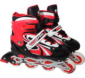 Dtsk inline brusle roztahovac KUBIsport CS310K velikost 35-38, erven