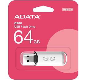 A-Data ADATA Flash Disk 64GB C906, USB 2.0, bílá (AC906-64G-RWH)
