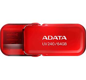 A-Data ADATA Flash Disk 64GB UV240, USB 2.0, červená (AUV240-64G-RRD)
