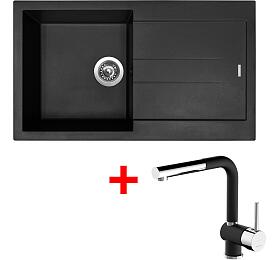 Sinks AMANDA 860 Nanoblack+MIX 3 P Nanoblack