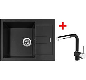 Sinks AMANDA 650 Nanoblack+MIX 3 P Nanoblack