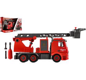 Teddies Auto hasii roubovac plast 36cm stkac vodu na setrvank na bat. se zvukem se svtlem v krabici