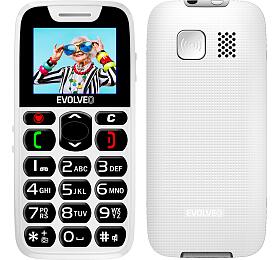 EVOLVEO EasyPhone, mobiln telefon pro seniory s nabjecm stojnkem, bl (EP-501-WH)