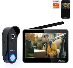 EVOLVEO DoorPhone W7, Sada domcho bezdrtovho videotelefonu s WiFi ern monitor (W7-B)