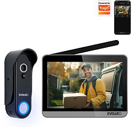 EVOLVEO DoorPhone W7, Sada domcho bezdrtovho videotelefonu s WiFi ern stbrn monitor (W7-SB)