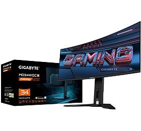 GIGABYTE LCD - 34" Gaming monitor MO34WQC2, OLED, 3440 x 1440 WQHD, 240Hz, 1.5M:1, 250cd/m2, 0.03ms, 2xHDMI, 1xDP