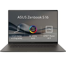 Asus ASUS Zenbook S 16 OLED / UM5606WA / AI9-HX370 / 16&quot; / 2880x1800 / T / 32GB / 1TB SSD/AMD int/W11P/Gray/2R (UM5606WA-OLED221X)