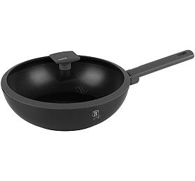 BERLINGERHAUS Pnev WOK s titanovm povrchem a poklic 28 cm Antracit Collection BH-8124