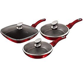 BERLINGERHAUS Sada pnv s mramorovm povrchem 6 ks Burgundy Metallic Line BH-6189