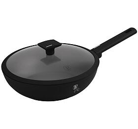 BERLINGERHAUS Pnev WOK s titanovm povrchem a poklic 28 cm Matte Black Collection BH-8181