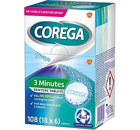 Corega 3 Minutes istic tablety, 108 ks