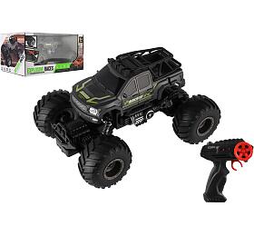 Teddies Auto RC pick up Off road ternn plast 23cm 2,4GHZ na baterie se svtlem ed v krab. 30x15x19cm