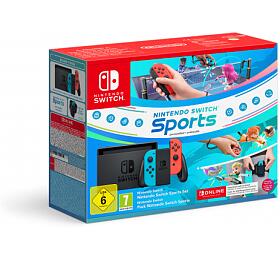 Nintendo Switch Neon + Switch Sports + 12M NSO