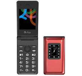 Mobiln telefon QUBO, QUBO X-28 RD, TLF LCD displej, fotoapart, bluetooth, tlatko SOS, USB-C