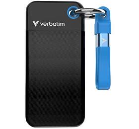 Verbatim Pocket SSD 1TB USB 3.2 Gen 2, extern Solid State Drive, ern/modr (32191)