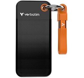 Verbatim Pocket SSD 1TB USB 3.2 Gen 2, extern Solid State Drive, ern/oranov (32193)